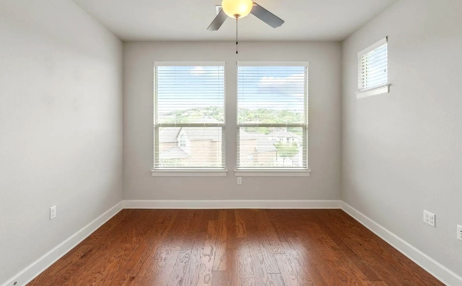 Empty Room Staged as Simple Office before